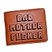 Bad Mother F Ker Wallet Pulp Fiction, Embroidered Tan Synthetic Leather, Men's Bifold