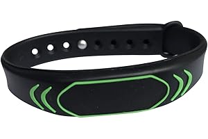 YARONGTECH RFID Wristband 13.56MHZ M1S50 Black Silicone Waterproof (Pack of 2)