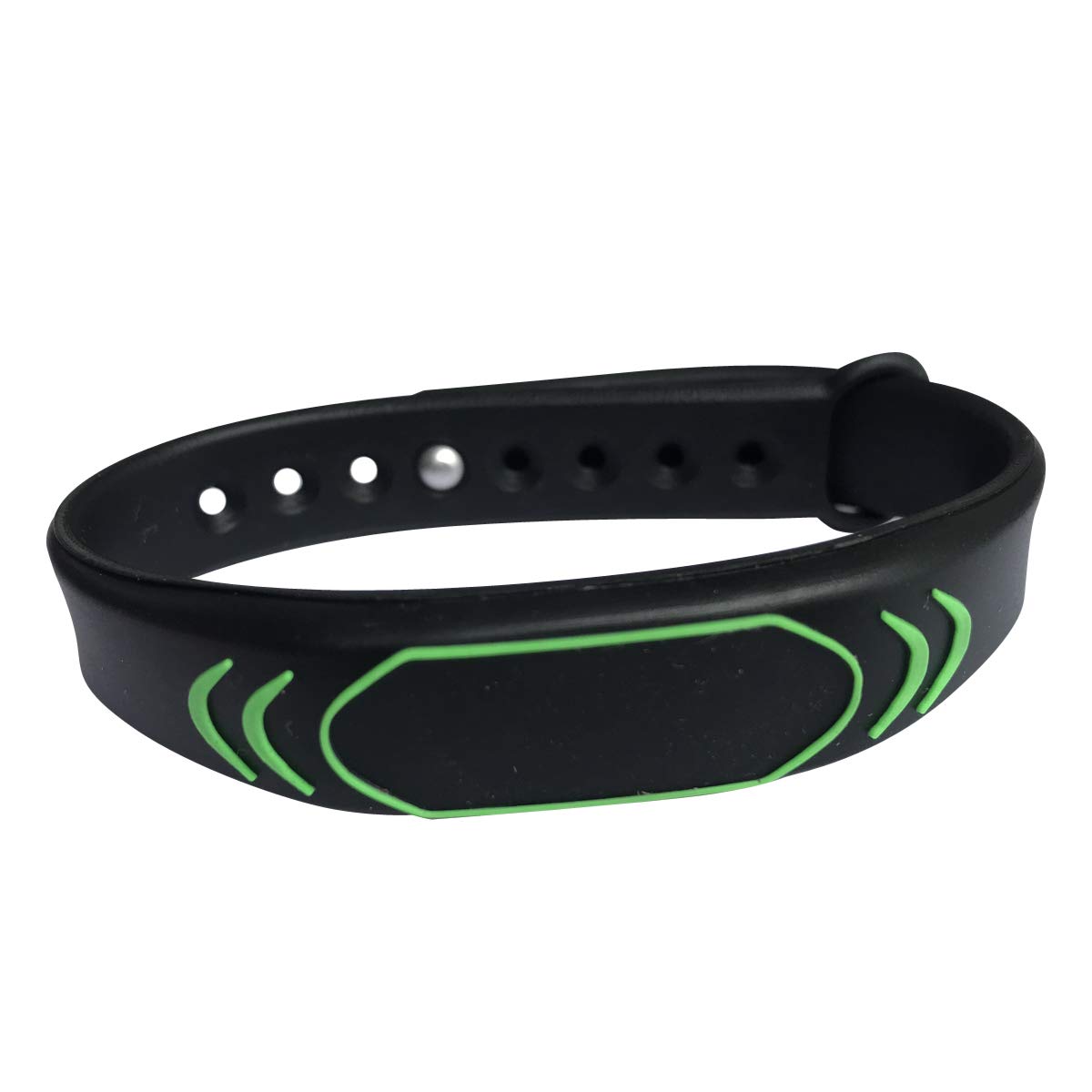 YARONGTECH M1 S50 Chip Wristband Silicone RFID Access 13.56MHZ Black (pack of 100) (Black)