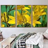 3 Piece Framed Canvas Wall Art Bohemian Bouquet Colorful Canvas Prints Home Artwork Decoration for Living Room,Bedroom - 16