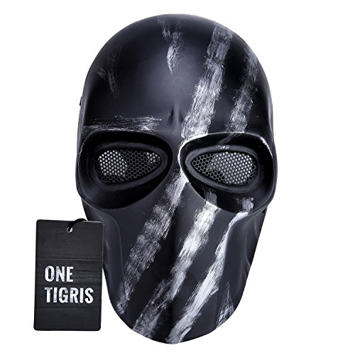OneTigris Outdoor Game Mask Full Face Protection Multicolor Mask for Airsoft/BB Gun/ CS Game and Party