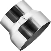 GESEXI Exhaust Adapter Connector 4"OD to 5"OD, 4" Overall Length, Stainless | Polished Finish, Universal