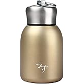 Gets Mini 9 oz Stainless Steel Water Bottle, 280ML Vacuum Insulated Water Bottle Leak Proof Sport Tumbler Cup Hot and Cold Water Bottle (Gold)