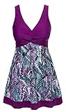 J-SUN-7 Women's Halter Shaping Body One-Piece Swimsuit Plus Size Swimwear