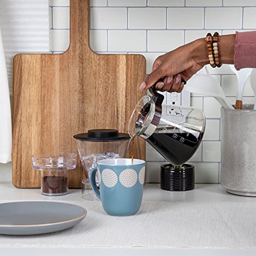 Mind Reader Glass Cold Brewer, Iced Coffee Maker with Stainless Steel