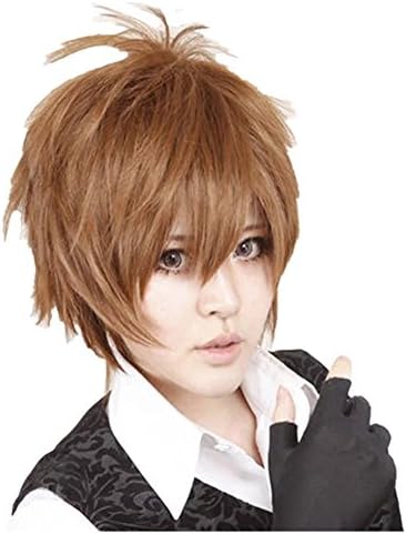 Sawada Tsunayoshi Wig Short Brown Layed Wigs