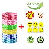 ExtraDisist Mosquito Bracelet for Kids, Adults & Pets, Natural Plant Based Oil Mosquito Repellent Wristbands, Bug & Insect Protection,Pest Control-12 Packs