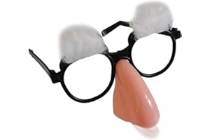 DGFJY Funny Old Man Glasses Funny Nose Disguise Glasses With Mustache And Eyebrows Halloween Cosplay Costume Accessories Disguise G