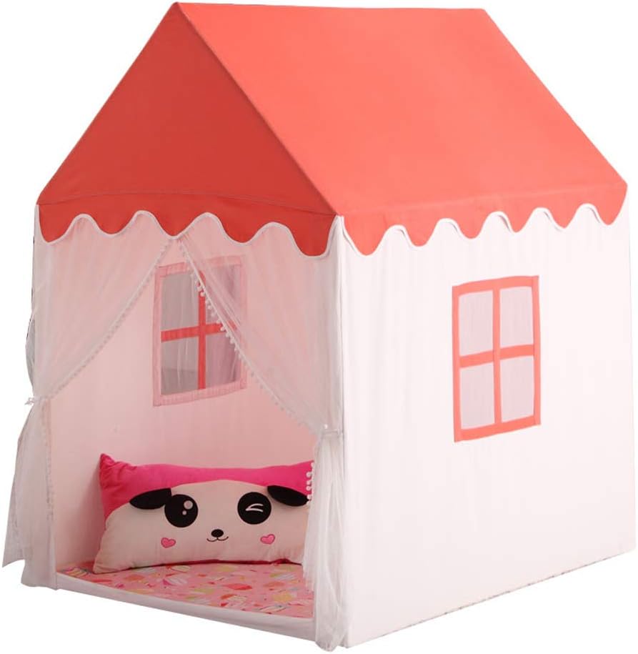 Mogicry Indoor Princess Girl Tent Doll Household Oversized House Dream Small Castle Baby Game House Outdoor Gift Teepee Birthday Present for Kids 1+ (Color : Tent+mat)
