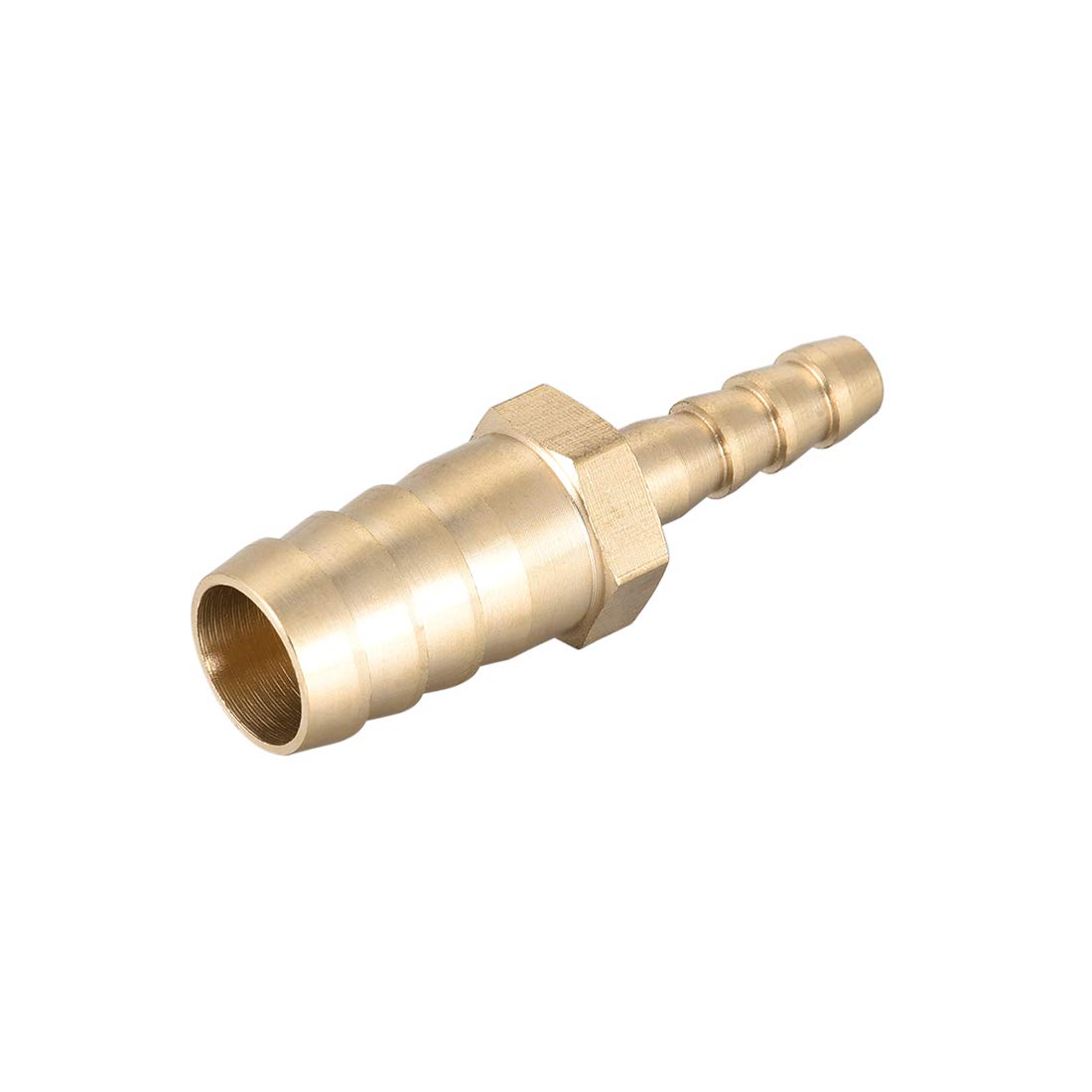 sourcing map Straight Brass Barb Fitting Reducer, Fit Hose ID 12mm to 6mm