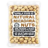 Gorilla Food Co. Raw Macadamia Nuts Whole Unsalted (Style 1) - 1 Pound Resealable Bag