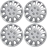 Hub-Caps for Select Toyota Corolla (Pack of 4) 14 Inch Silver Wheel Covers