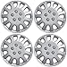 Hub-Caps for Select Toyota Corolla (Pack of 4) 14 Inch Silver Wheel Covers