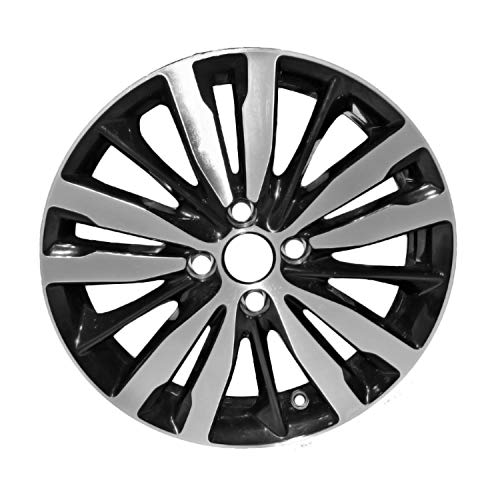 Multiple Manufactures ALY64073U45 Black Wheel with Machined and Meets All Federal Motor Safety Standards (16 x 6. inches /4 x 100 mm, 53 mm Offset)