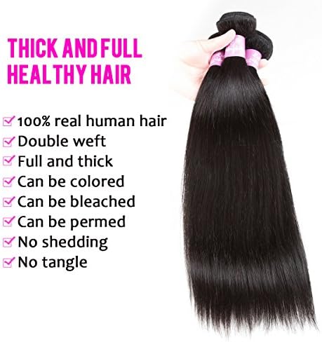 LMY Hair 7A Brazilian Virgin Straight Hair 3Bundles Best Quality Human Hair Extensions Deals