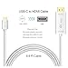 USB C to HDMI 6.6FT,Lesvieo USB Type C to HDMI 4K@60Hz Braided Cable(Thunderbolt 3 Compatible)-Easily use a Second Display for 2017 MacBook Pro,ChromeBook Pixel,Galaxy S8/S8 Plus,G5