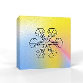 Canvas Wall Art - Snowflake Theme - Modern Home Art Stretched and Framed Ready to Hang - 12x12 inches