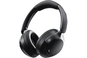 QCY H3 PRO ANC Fone de Ouvido Bluetooth, Headphone ANC Adaptáveis, Cancelamento Ativo de Ruído de 50 dB, Áudio sem fio de Alta Resolução LDAC, 55 Horas de Reprodução, Preto (H3PRO-BLACK)