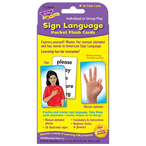 Sign Language Pocket Flash Cards