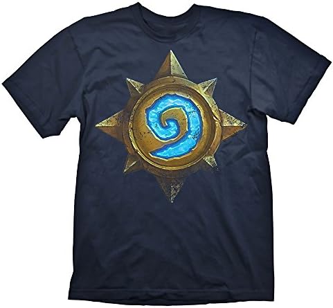 Hearthstone Heroes Of Warcraft Men's T-Shirt Rose Logo | XXL | Dark Blue