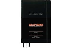 LEUCHTTURM1917 The Official Bullet Journal Edition 2 - Notebook Built for BuJo, Medium A5 204 Pages of 120gsm Paper, With Bujo Pocket Guide (Black)