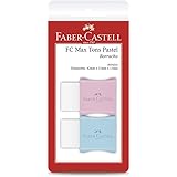 Faber-Castell SM/7024MAR FC Max Tons Pastel - Borracha Branca com Capa Protetora, Cores Sortidas, 2 Unidades