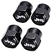 TK-KLZ 4Pcs for Jeep Skull Logo Car Wheel Tires Valve Stem Caps for Chrysler Jeep Grand Cherokee Wrangler Compass Cherokee Renegade Patriot Grand Comander Decoration Accessories (Black)