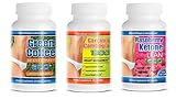 Garcinia Cambogia Extract 1300 | Raspberry Ketone Lean 1200mg | Pure Super Green Coffee Bean | 180 Caps (3-Pack)