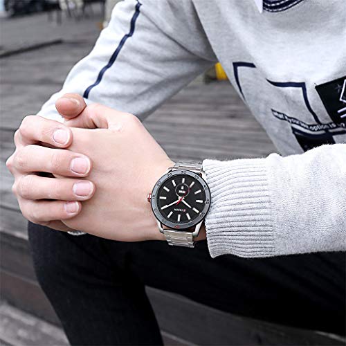 YEZIJIN Men's Waterproof Quartz Watch Round Business Calendar Watch Fashion Watch Under 20