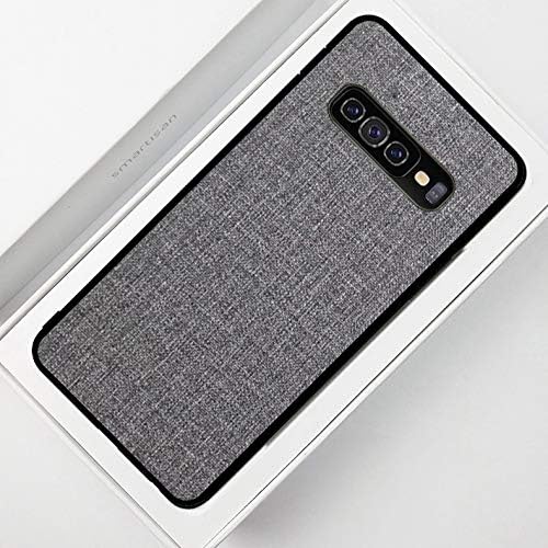 joliwow for Samsung Galaxy S10 Plus Case S10 + Cover Fabric Soft TPU Phone Case PC Hard Back Casing Case Samsung Galaxy S10 Plus Cover 6.4" (Gray)