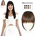 REECHO Fashion Full Length Synthetic 1 Piece Layered Clip in Hair Bangs Fringe Hairpieces Hair Extensions Color - Medium Warm Brown