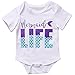 Canis Baby Boy Girl Romper Mermaid Life Letter Print Jumpsuit Playsuit Outfits (0-6 Months) White