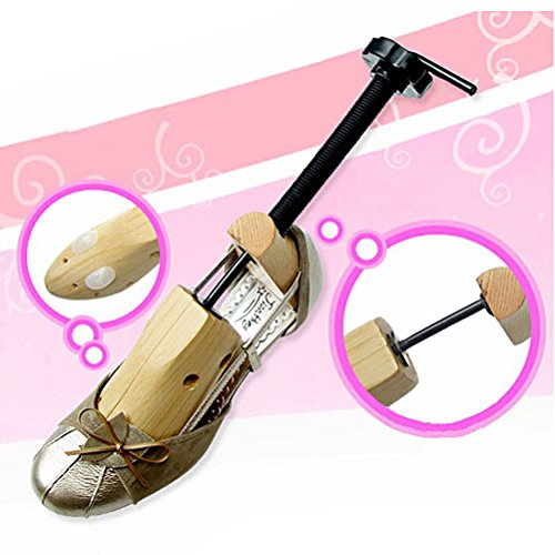 PiggiesC Unisex Women Men Wooden Adjustable 2-Way Shoe Stretcher Expander Shaper Tree M