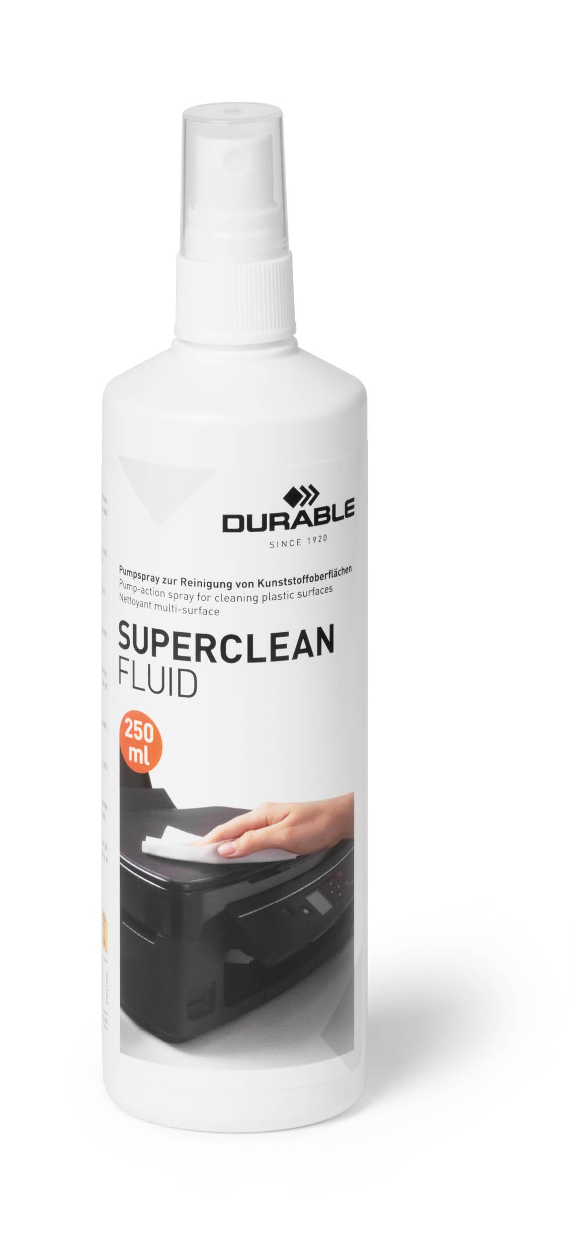 Durable SUPERCLEAN Anti Static Streak-Free Electronic Cleaning Spray - for PCs, Phones, Laptops, Keyboards, Desks and Furniture - 250 ml
