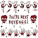 TMCCE Halloween Decoration Bloody Handprint Window Floor Clings Decals Stickers for Halloween Party Supplies - 6 Sheet