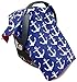Kids N’ Such Peekaboo Baby Car Seat Cover Car Seat Canopy & Nursing Cover, Nautical