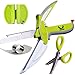 Ethernial 6-in-1 Food Chopper Knife - Salad Scissor Set - Smart Kitchen Shears with Built-in Cutting Board - Use for Quick Cutting - The Package Includes Herb Scissors, Finger Guard, Sharpener