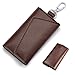 Leather Key Case Wallet Mens Womens Pure Color Key Holder Bag Wallet