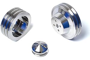 CVF RACING V-Belt Pulley Kit for Ford FE 390 427 428 Engines; 3V Crank, 2V Water pump