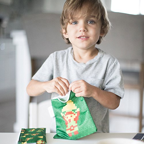 Bumkins 3 Piece Nintendo Reusable Snack Bag, Zelda