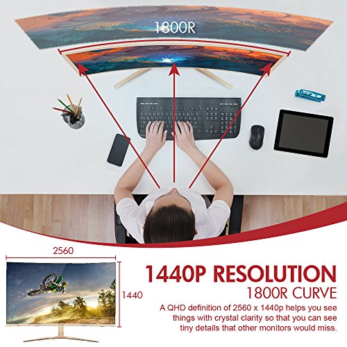 32 Inch WQHD 144 Hz Curved Computer 