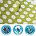 Popeven Fabric Shower Curtain Green Polka Dot Decorative Shower Curtains for Bathroom Waterproof Mildewproof Polyester Curtain Set Hooks 72x72 Inch