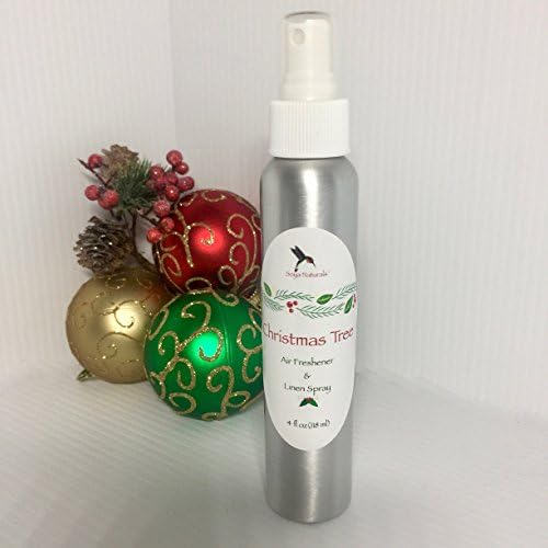 CHRISTMAS TREE Air Freshener and linen Spray with essential oils, NO synthetic preservatives, NO synthetic fragrances. 4 fl oz (118 ml)