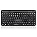 Perixx Periboard-614 Wireless Mini Keyboard, 2.4GHz Wireless Round Key Cap Portable Keyboard with 13 Function Keys, US Layout