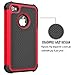 iPhone 4s Case ,[Corner Protection] Protective Case Detachable Defender Thin Protective Anti-dirt Scratch Resistant Hard Soft Heavy Duty Rubber Bumper Cover for iPhone 4 4s(Black/Red)