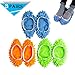 Kamlif 3 Pairs Washable Dust Mop Slippers Microfiber Cleaning Mop Slippers Shoes Dust Floor Cleaner Multi-Function Floor Cleaning Shoes Cover (Green,Blue,Yellow 3pairs)