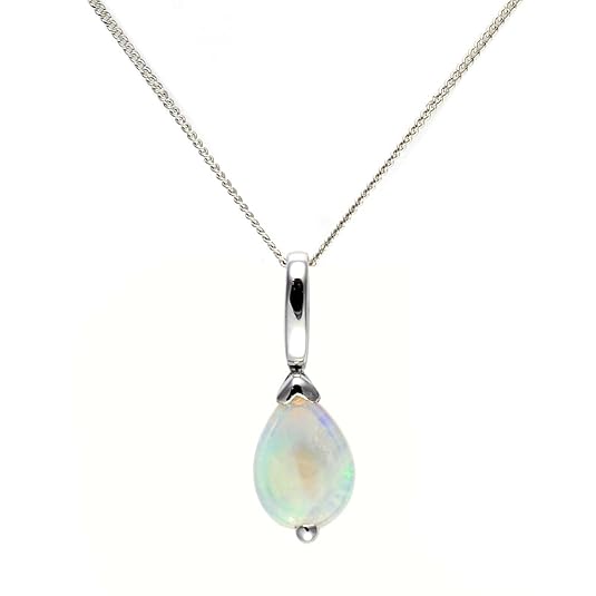 Ivy Gems Damen-Anhänger 375 Weißgold Opal 46 cm - 123P0256-03