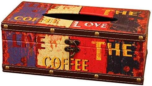 oriental spring Tissue Box Holder - Waterproof Rectangular Tissue Box Cover for Home, Office & Car Decor (Coffee)