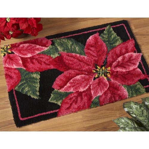 Poinsettia Designer Rug 4 Arts, Crafts & Sewing
