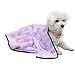 EXPAWLORER Fluffy Dog Blankets with Paw Print - Super Soft Warm Premium Fleece Pet Blanket, Cozy Flannel Throw for Small Dog Cat Puppy Kitty, Sleep Bed Mat Cover